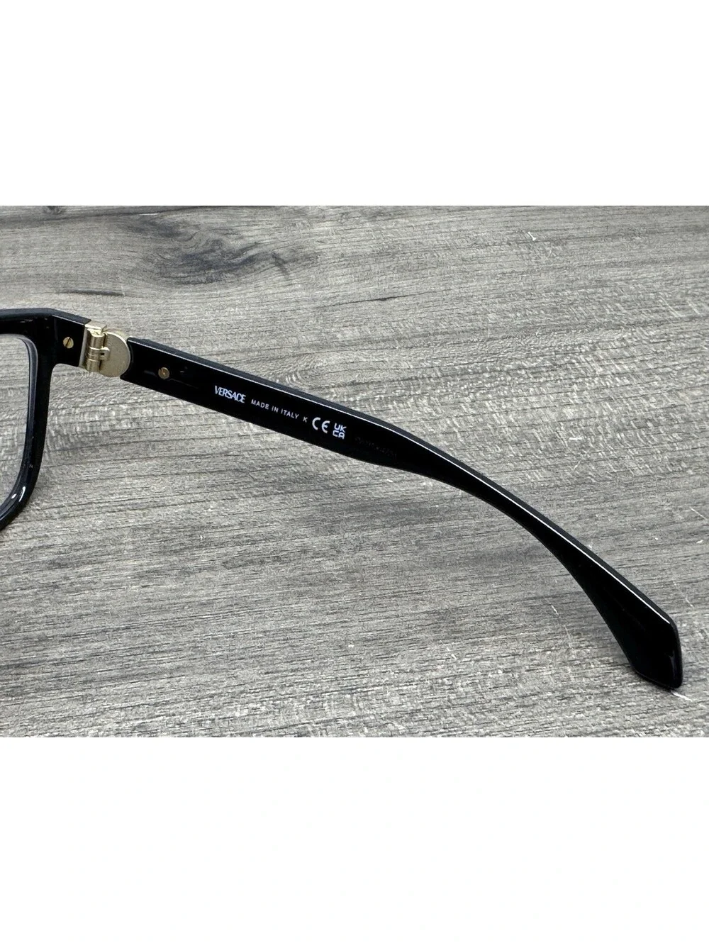Versace Designer Eyeglasses 3377-U GB1 Black Square Full Rim Frames 55[]18-140